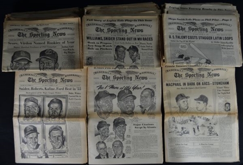 1955 The Sporting News Complete Year (52 Issues)